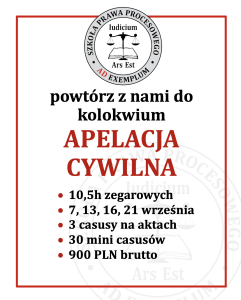 APELACJA CYWILNA - powtórz do kolokwium